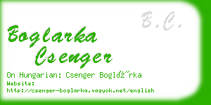 boglarka csenger business card